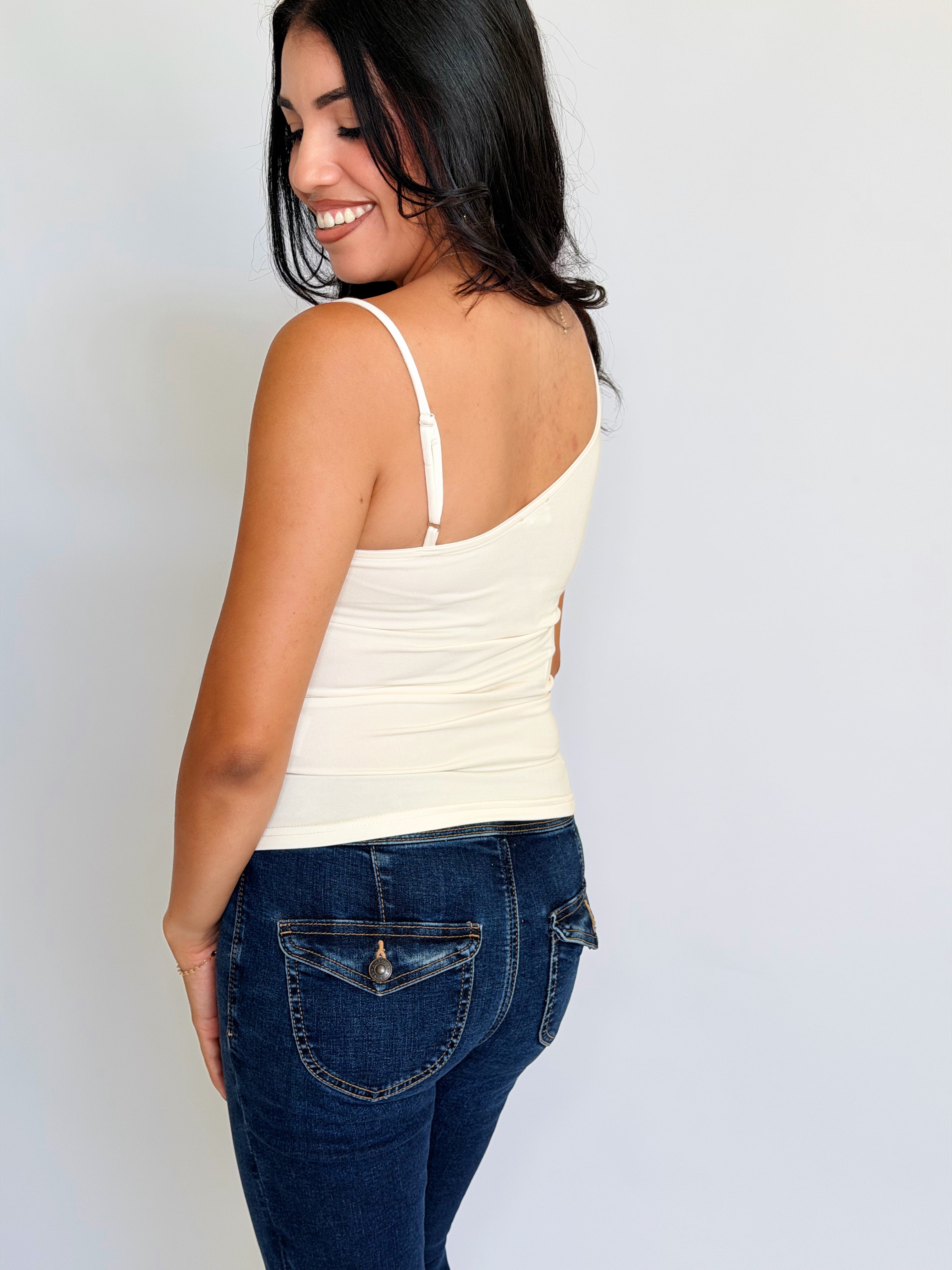 Cream Drape Top