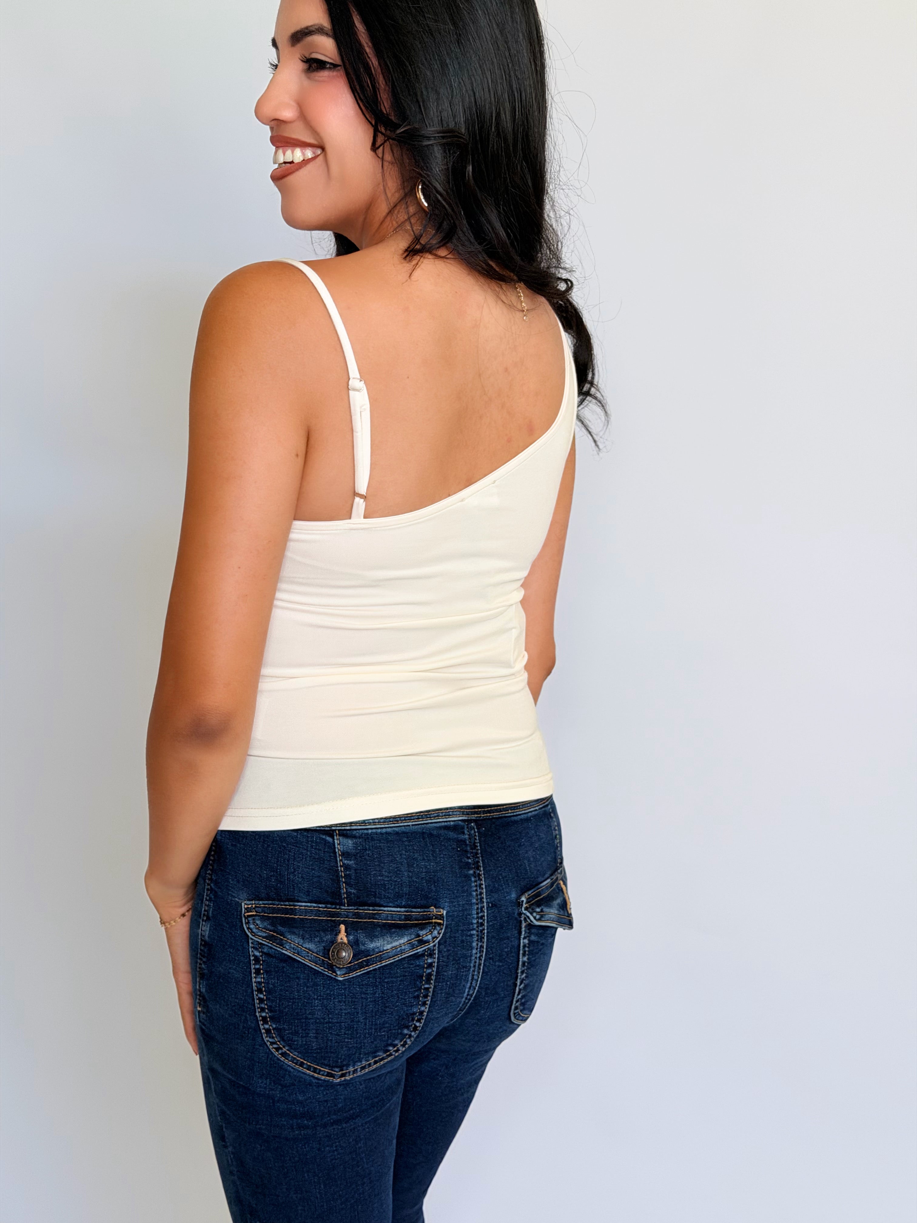 Cream Drape Top