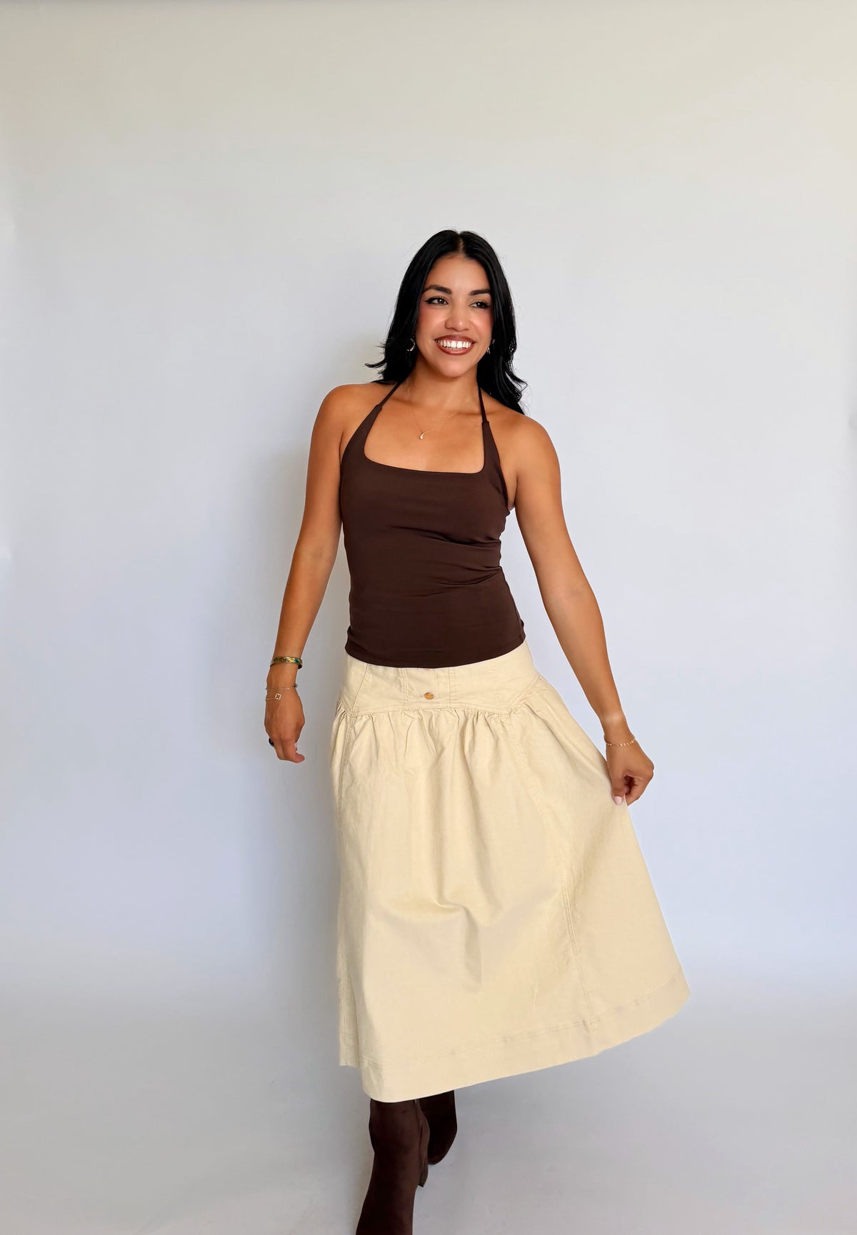 In Between Seasons Midi Skirt