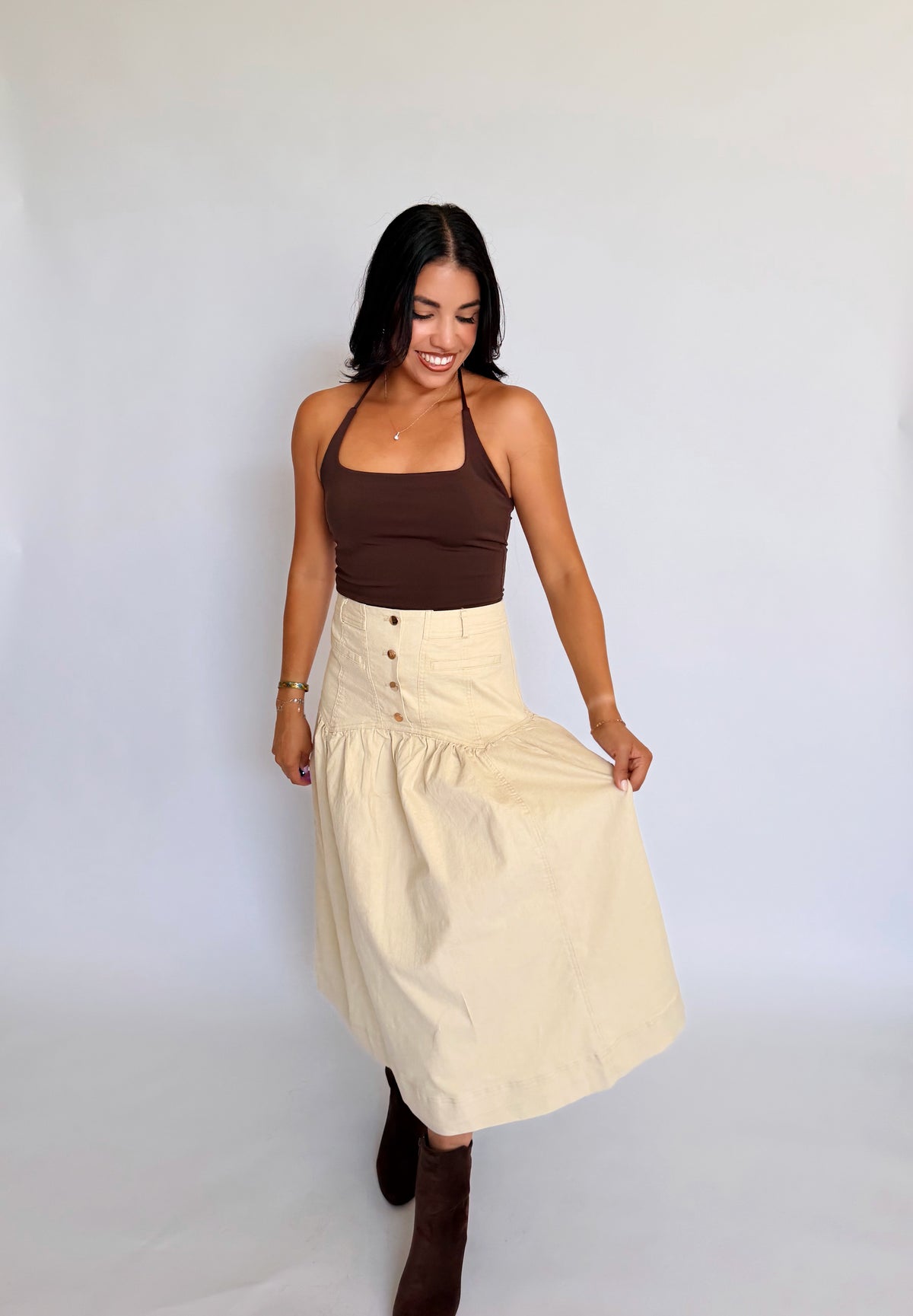 In Between Seasons Midi Skirt
