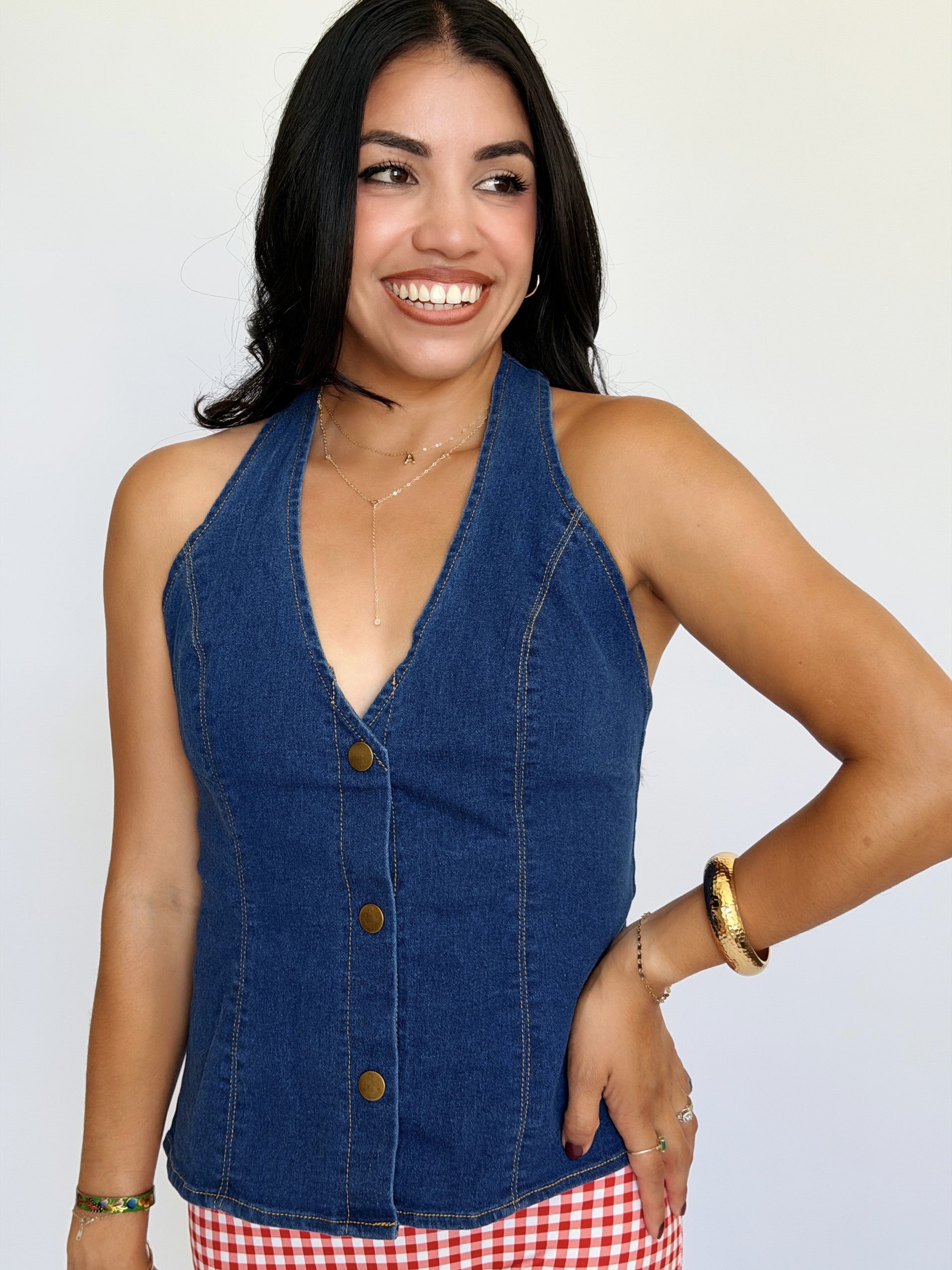 All American Denim Halter